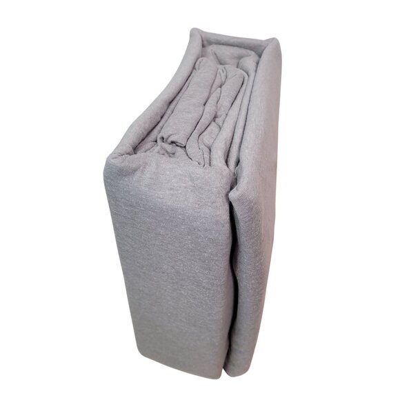 Martha Stewart Collection Soft Gray Jersey Knit 3-Pc. Twin Sheet Set New - Picture 2 of 6